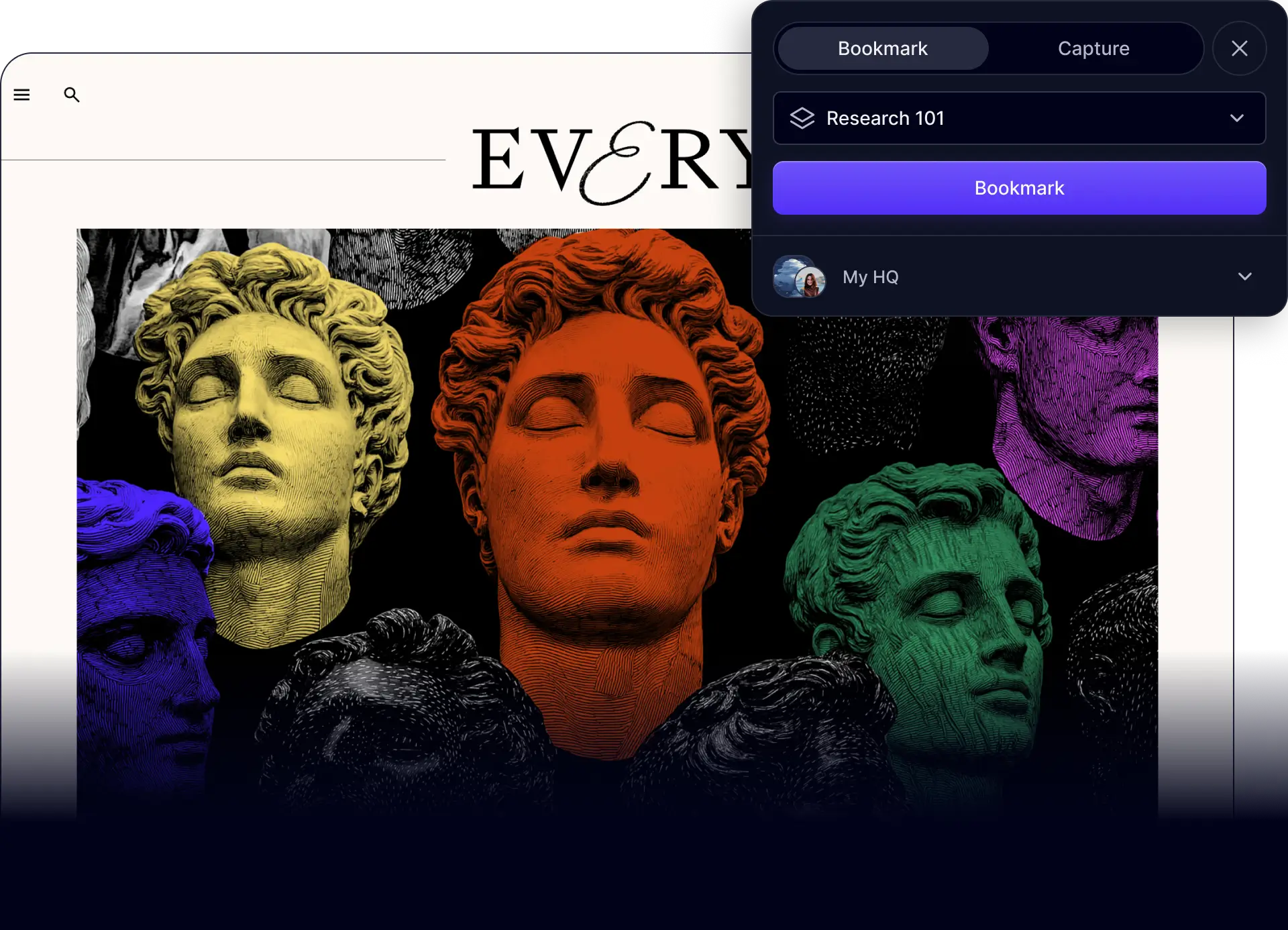 Save any bookmark with one click